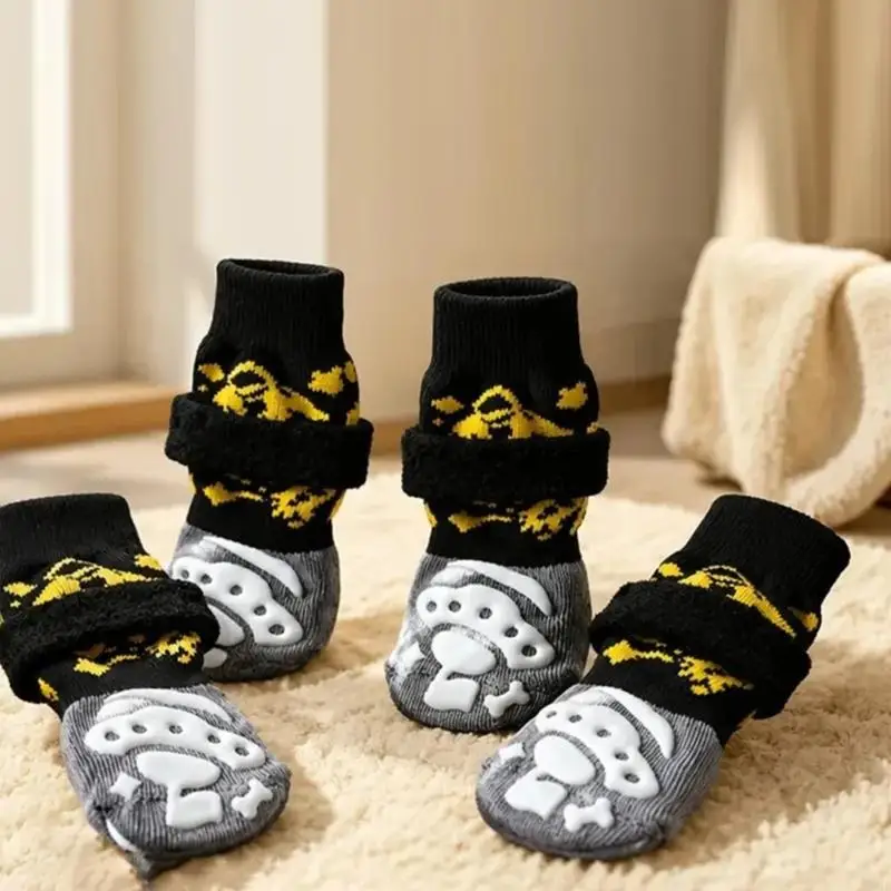 Nonslip Dog Grip Sock for Medium Large Dog 4 Pack Dog Floor Tractions Sock Soft Tractions Shoes Protectors for Indoor Floor Y5GB