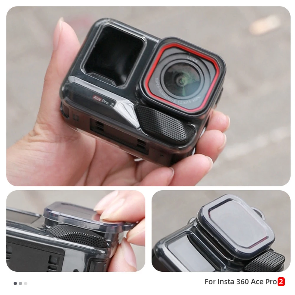 

Durable Case For Insta360 Ace Pro 2 Action Accessories TPU Protective Case Cover Body Case Lens Cap