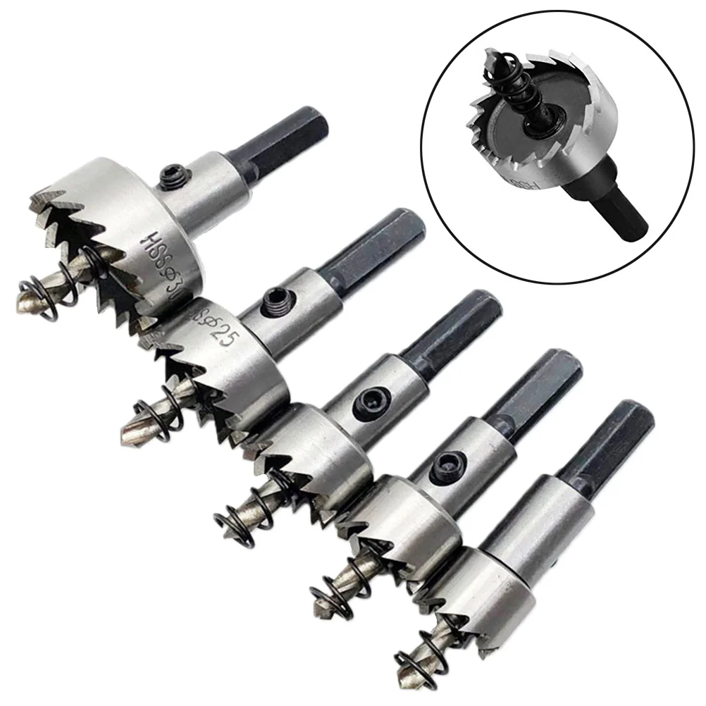 5 قطعة 16-30 مللي متر Hss لقمة ثقب تصميم سن المنشار للمواد القوية البلاستيك الألومنيوم النحاس لتقوم بها بنفسك هندسة البناء