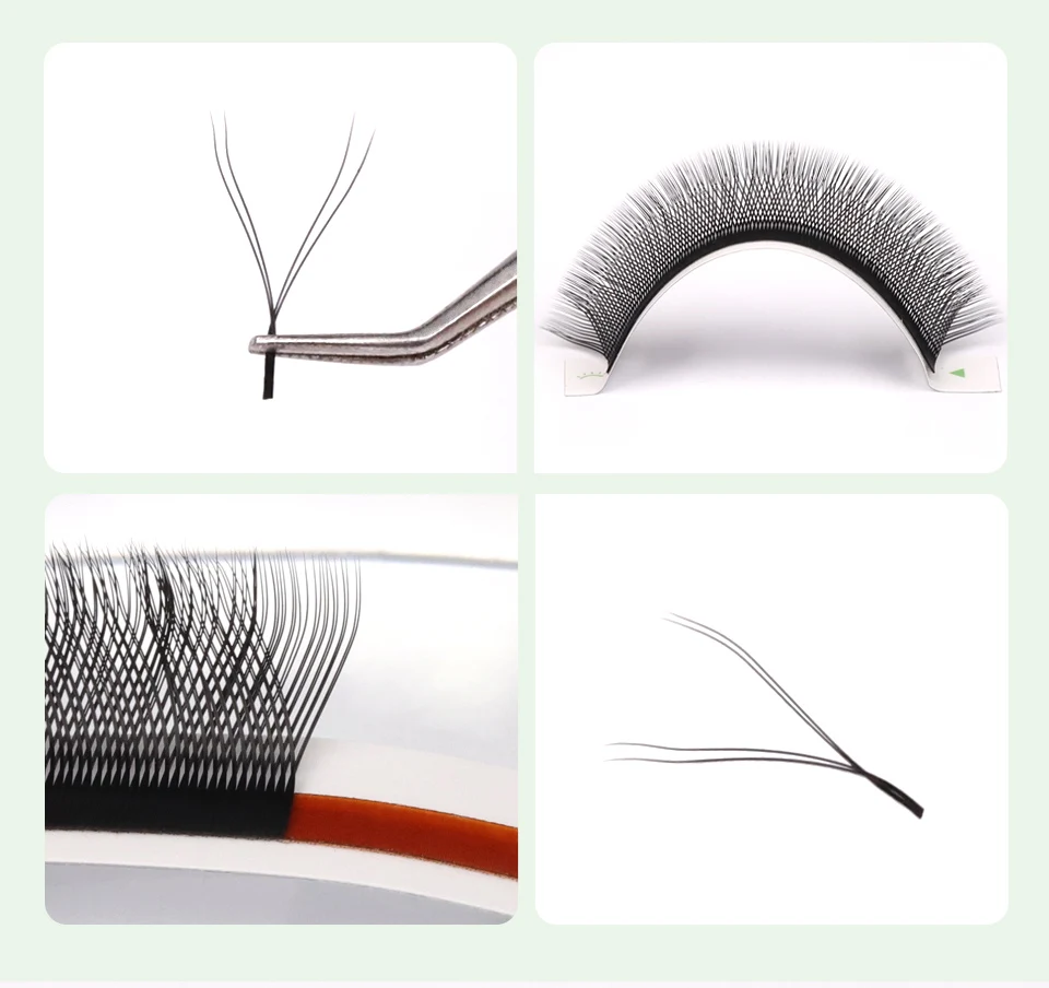 YY-förmige 3D-W-Wimpernverlängerungen, handgewebt, weich, leicht, natürliche Wimpern, vorgefertigte Volumen-Wimpern, Make-up, anfängerfreundlich – Detail 15