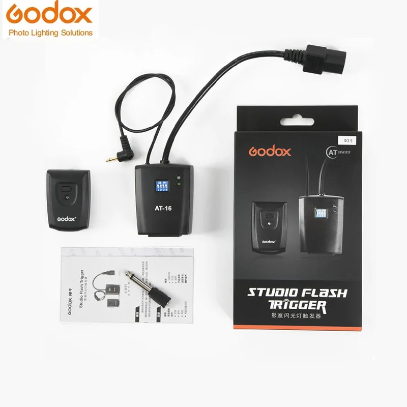 

Godox AT-16 Беспроводная студийная стробоскопическая вспышка 16-канальный пульт дистанционного управления триггером для зеркальной камеры Canon Nikon Pentax Olympus