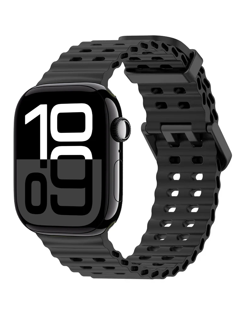 Ремешки для Apple Watch Band series 10 9 7 8 6 5 4 SE Ultra 2 49 мм 46 мм 42 мм 45 мм 44 мм Спортивный силиконовый браслет correa iWatch ремень