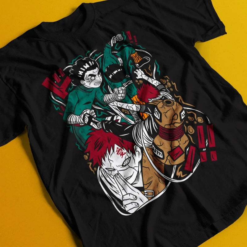 

Rock Lee T-shirt Naruto T-shirt Jiraya Shirt Madara Kakashi Itachi Uchiha Gaara Summer New Vintage Men's and Women's Streetwear