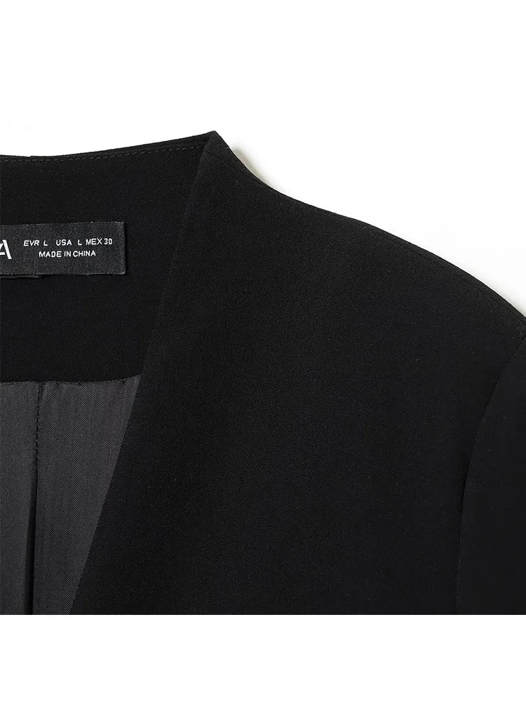 Vrouwen Splicing Pak Jurk 2026 Lente Zomer Pak Top + Rok Zwart Tweedelige Set Voor Vrouwen Mode elegante Feestjurk Set