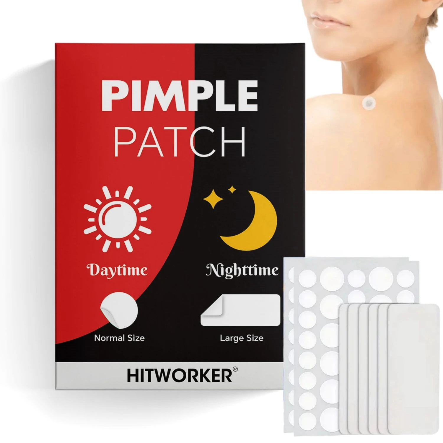 

78pcs Hydrocolloid Acne Strips with Tea Tree Oil - Invisible Acne Coverage, Fragrance Free, Cleansing Daily Use Face