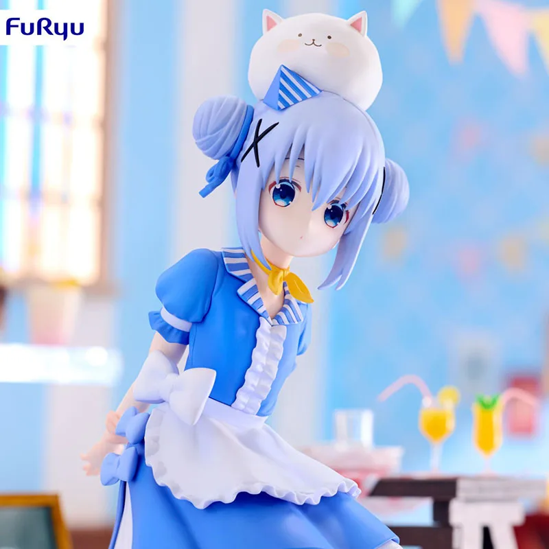 FuRyu Trio-Try-iT Is The Order A Rabbit? BLOOM Kafuu Chino American Diner Ver. PVC 18CM Anime Action Figures Model Toy