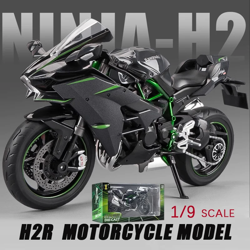 

1/9 Large Size H2R Alloy Racing Street Motorcycle Simulation Diecast Metal Sound Light collection Childrens Toys Gift Hot Sale