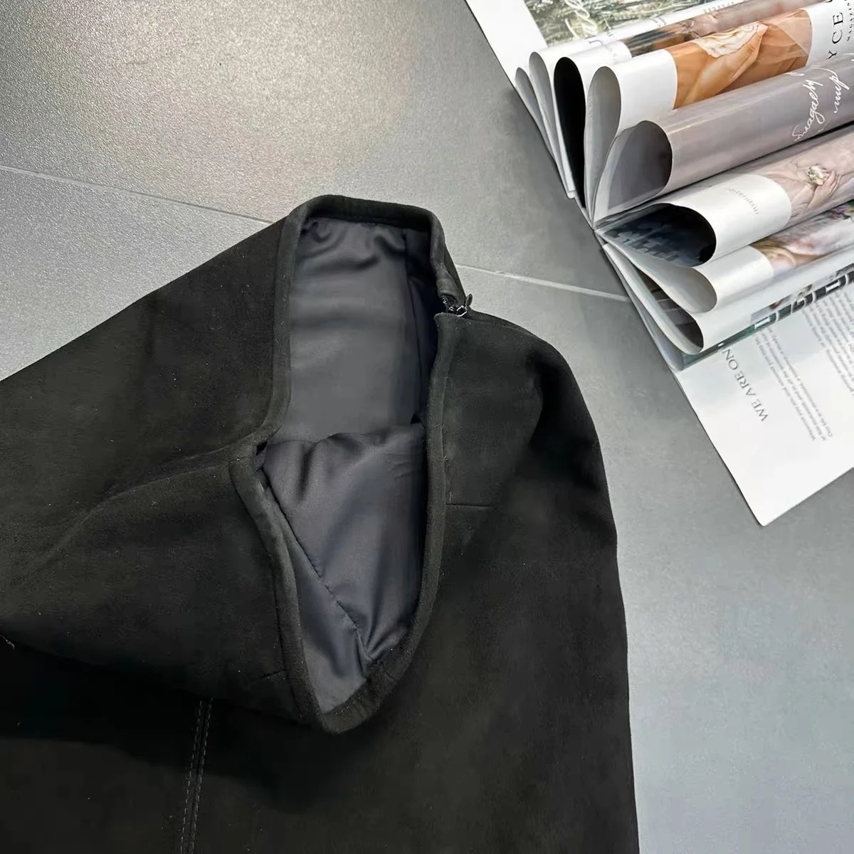 Retro High Grade Suede Real Leather Long Skirt 80cm For Women Upgraded Imported Jupe Back Split Waist Loop Faldas Ankle-Length