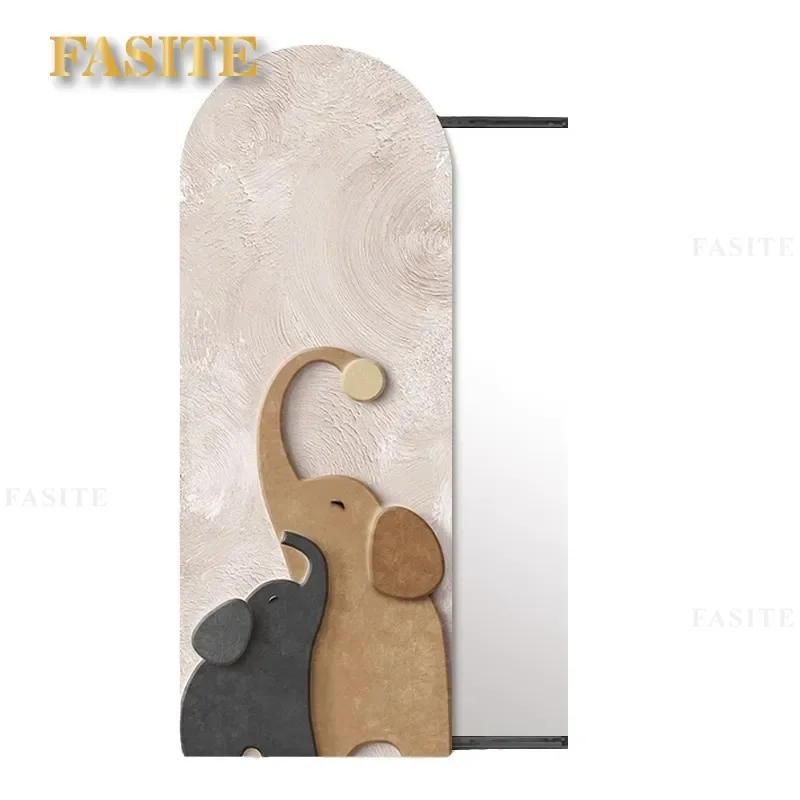 For Living Room Entrance Decorative Painting Hidden Push-pull Full Body Mirror Invisible Full-length Mirror Can Be Closed