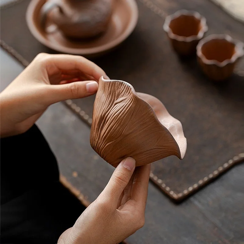 Rock clay Coarse Pottery Public Cup Ceramic Chahai Cup Kung Fu Tea Accessories Tea Infusers Sharing Cup Tea Dispenser