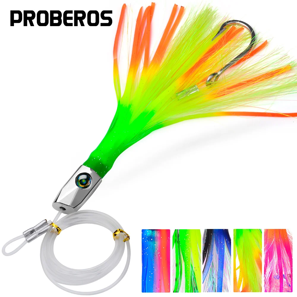 

Deep-sea Seawater Fishing Lure 22cm85g Zinc Alloy Head Octopus Squid Skirt Bait Big Game Fishing Marlin Tuna Trolling Lure