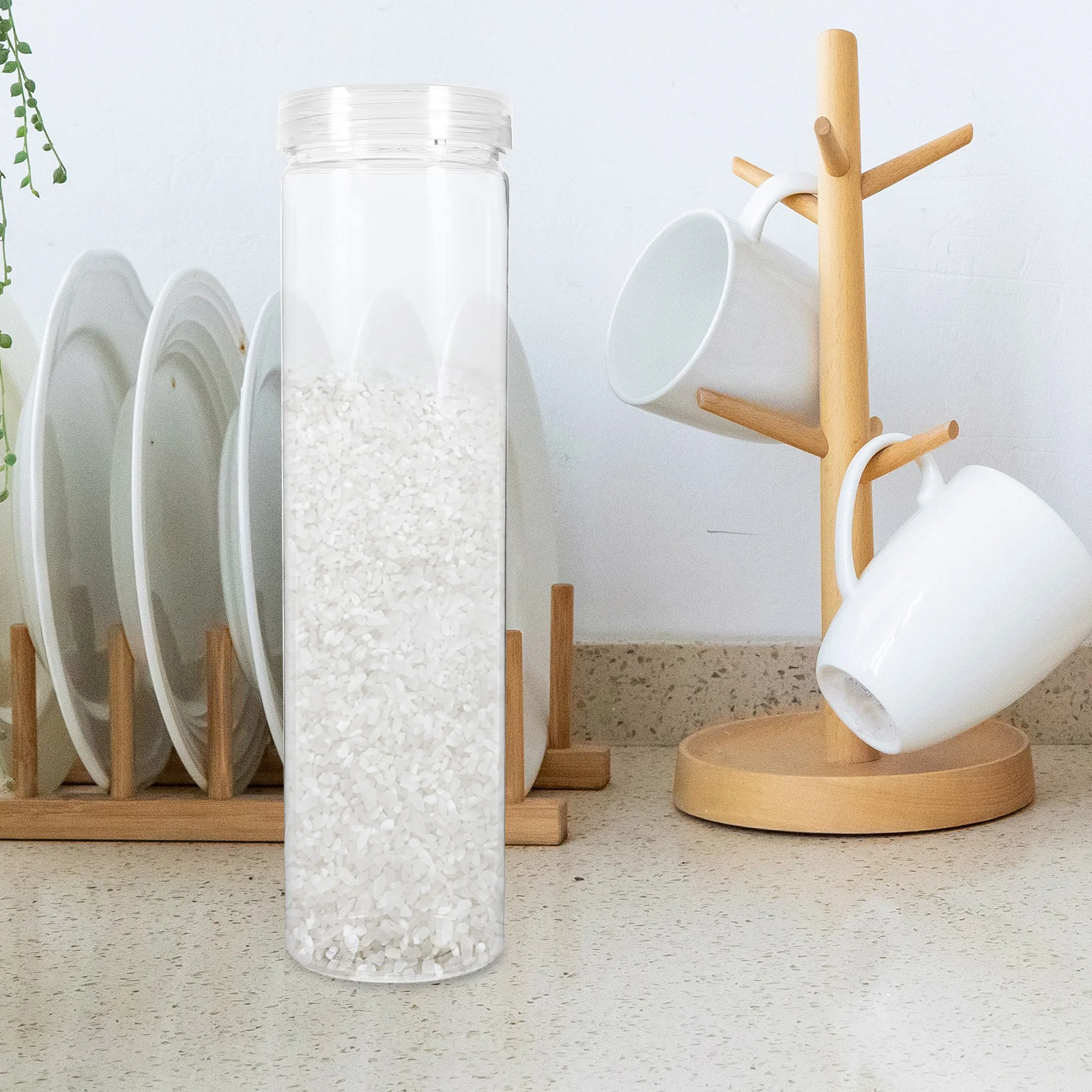 

3pcs Airtight Food Storage Containers Canisters for Beans Grains Milk Powder Pantry Organization BPA-Free Plastic