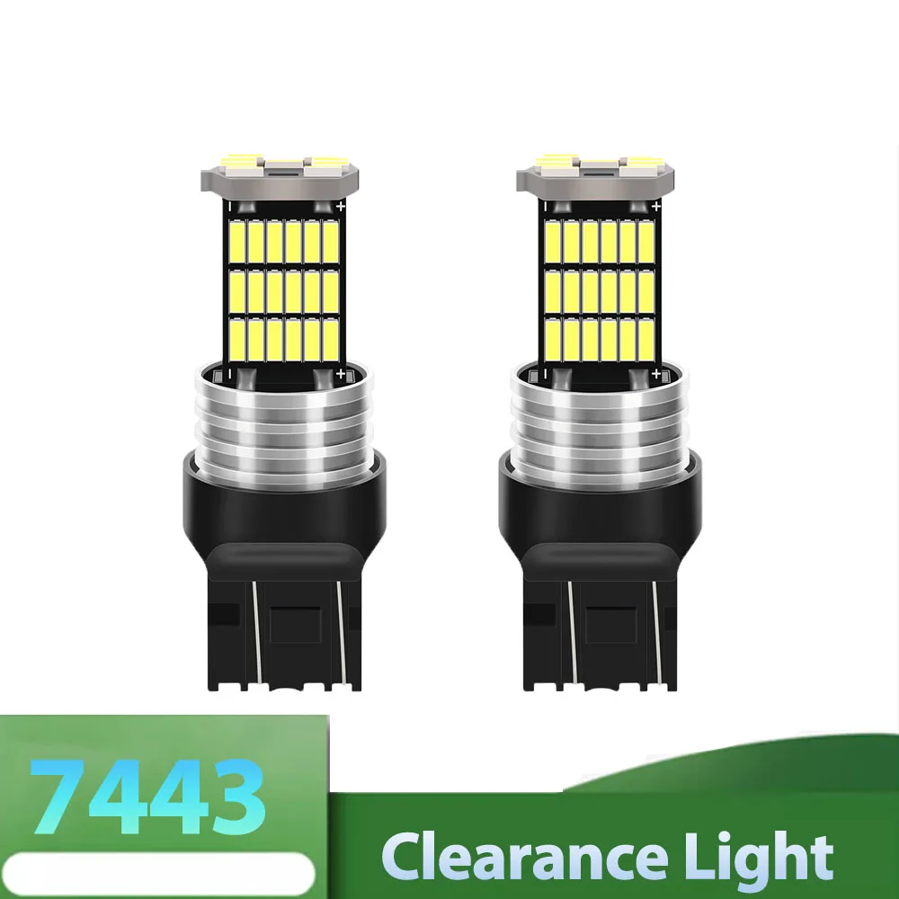 

2x T20 LED 7440 WY21W W21W Led Bulbs 7443 W21/5W Led T20 Super Bright 4014 45SMD Backup Reversing Light for Car Signal Lamp