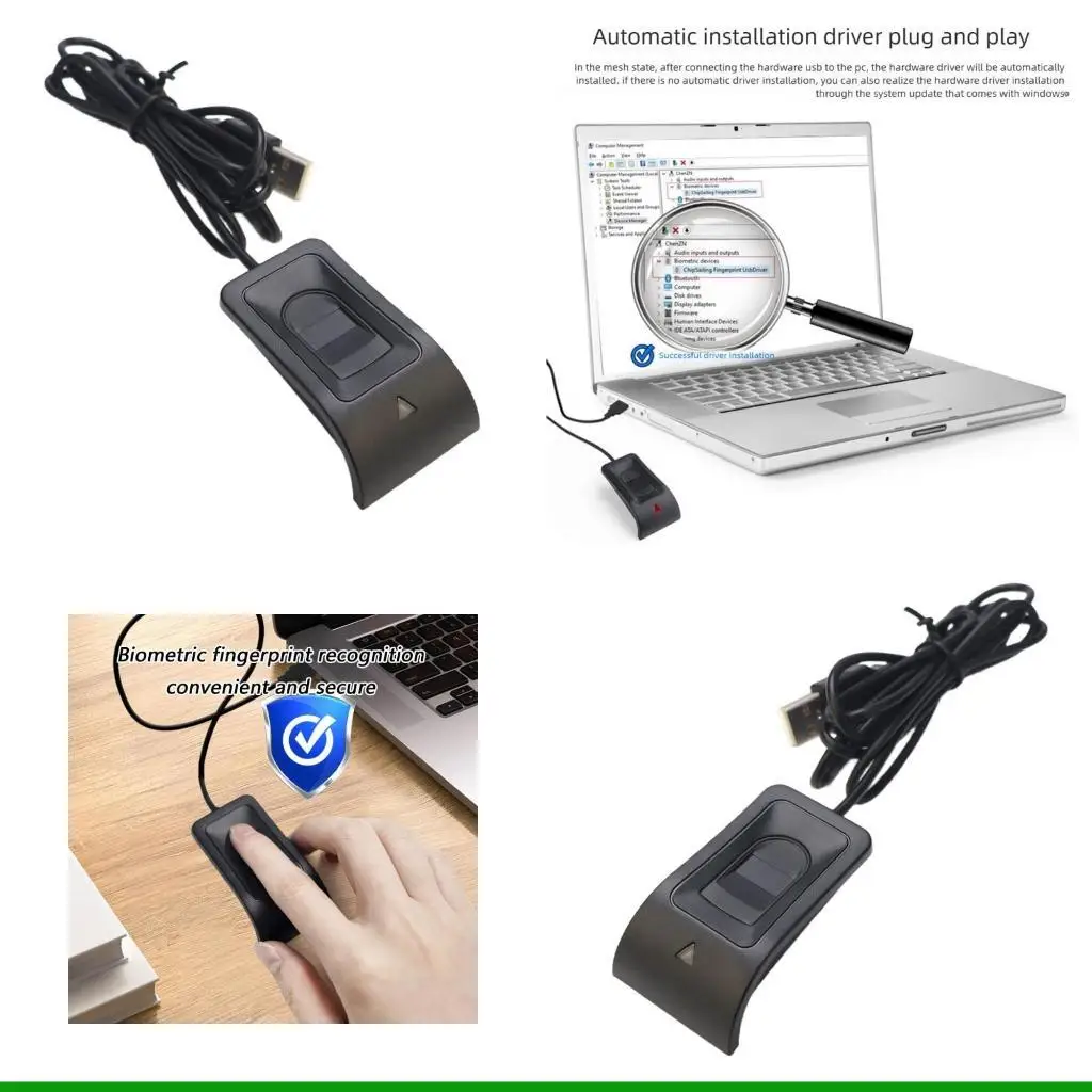 

U55C Плотное устройство аутентификации по отпечаткам пальцев Настройка Plug and Play Материал ABS Офис Домашнее использование