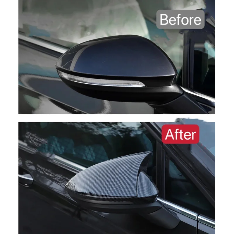 Rearview Mirror Cover Trim Side Mirror Cover Caps  For VW Volkswagen Golf 8 MK8 GTE GTD GTI R-Line 2020~2022 Auto Accessories