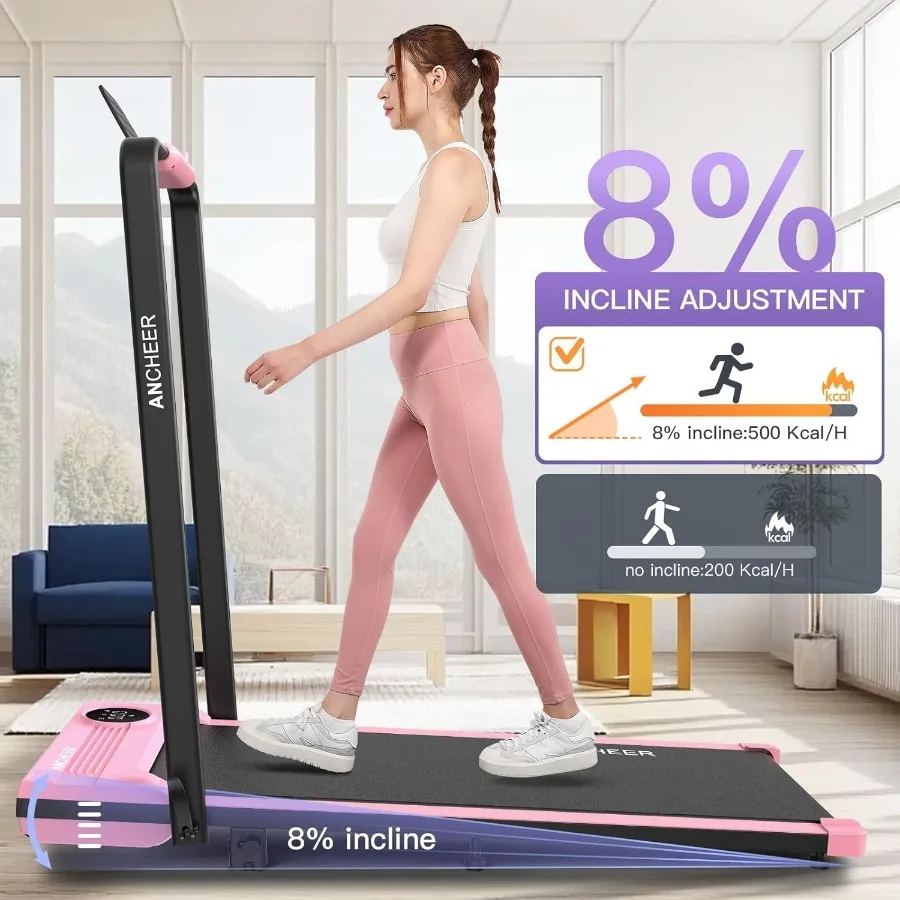 جهاز مشي قابل للطي مع وسادة مشي قابلة للطي 4 في 1 مع شريط مقبض للاستخدام تحت المكتب في عروض البيئة في المكتب المنزلي