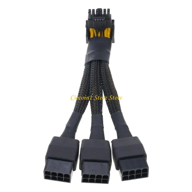 A3PC 16Pin GPU Cable to 3X8Pin Pcie5.0 Cord 3x8pin 8PIN to 16Pin 12VHPWR 90°Right Graphics Card Power Supply Cord