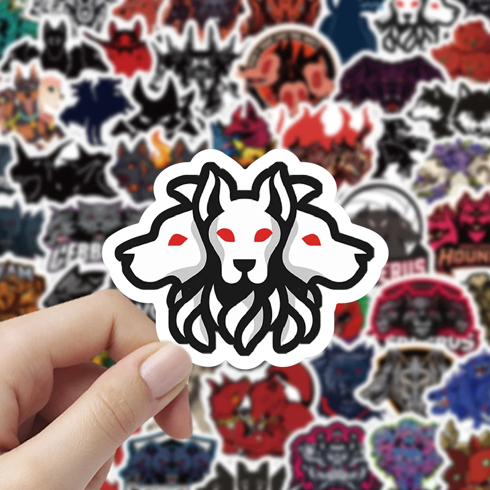 10/30/60PCS Cerberus Sticker Cool Graffiti Decoration Luggage Skateboard Helmet Motorcycle Phone Case Laptop Waterproof Decal