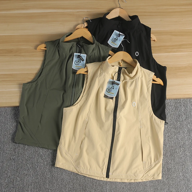 

Легкий и сухой дышащий спортивный жилет с воротником-стойкой для отдыха на открытом воздухе, тройник для пар, пеших прогулок и камер