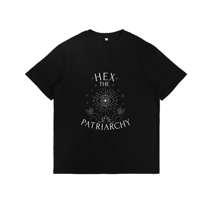 

2025 New T-Shirt men Witchy Feminist Graphic Tee Aesthetic Goth Top Wicca Empowerment Quote Casual Oversized Tshirt Gift