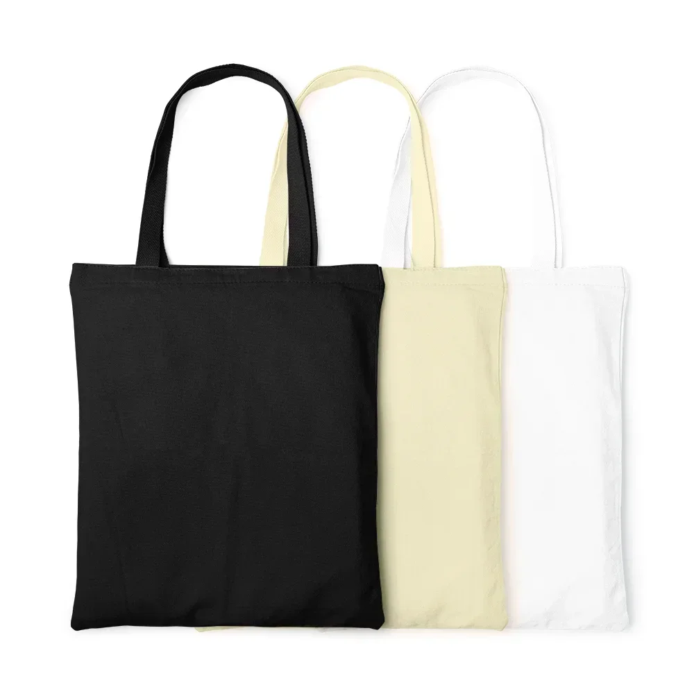 15PCS Blank Simple and Casual Solid Color Handheld Canvas Large Capacity Women's Shoulder Bag Tote Casual DIY Gifts for Child