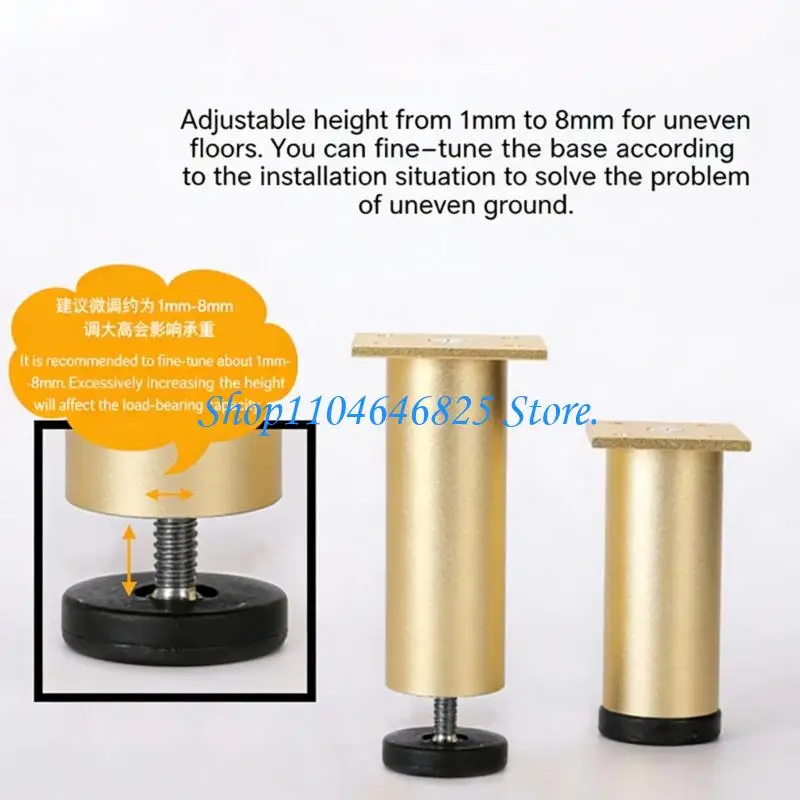 6lots Heavy Duty Adjustable Bed Legs Modern Bed Leg Elevators with Antislip Base For Stable Height