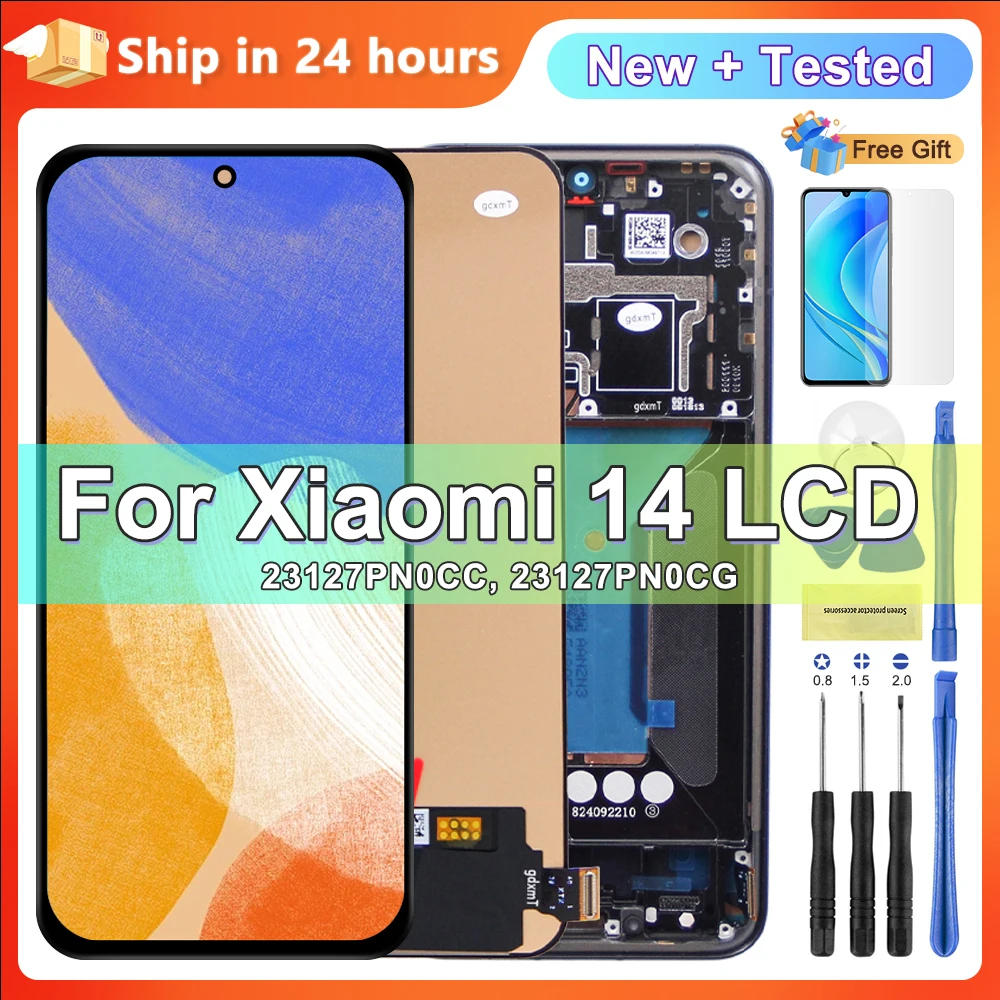 636''-amoled-for-xiaomi-mi-14-lcd-touch-screen-for-mi-14-23127pn0cc-23127pn0cg-with-frame-display-assembly-replacement-parts