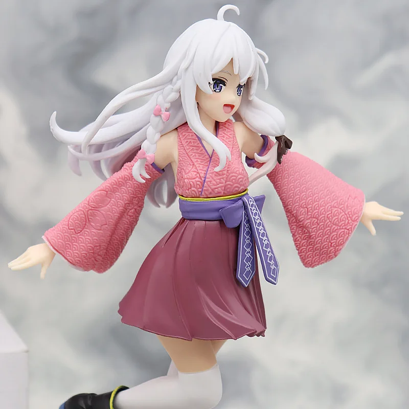 Beauty Girl Handmade Anime Witch Journey Kimono Elena Grey Witch Sakura Standing Model Decoration