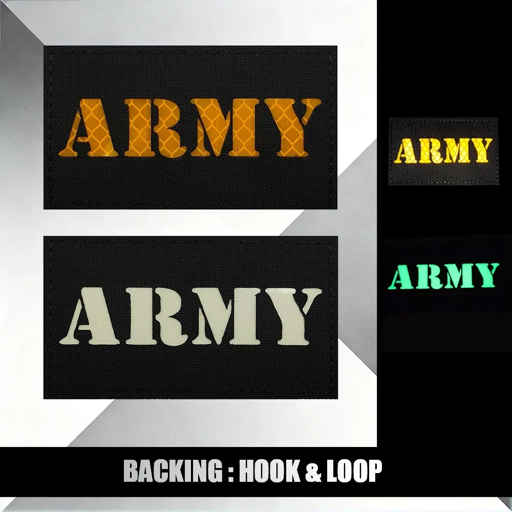 Glow And Reflective High-Vis Safety Patch for Outdoor And Tactical Use Ideal for Night Hikes Emergency Kits with Slogan