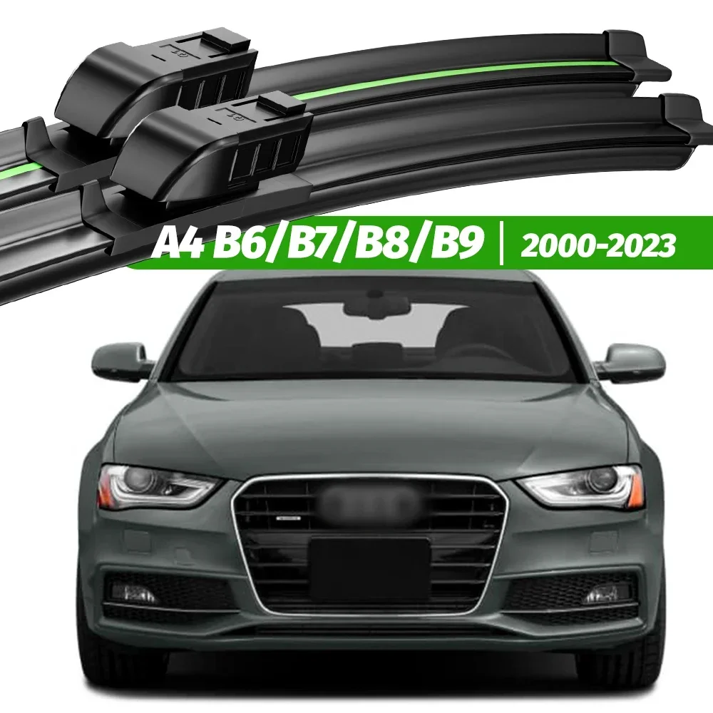 For Audi A4 B6 B7 B8 B9 2000-2023 2pcs Front Windshield Wiper Blades 2001 2005 2010 2016 2017 2018 2020 Windscreen Window Access