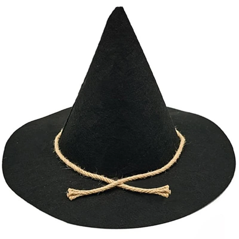 652F Witch Hat for Halloween Cosplay Party Makeup and Daily Use Wizard Hat for Adult