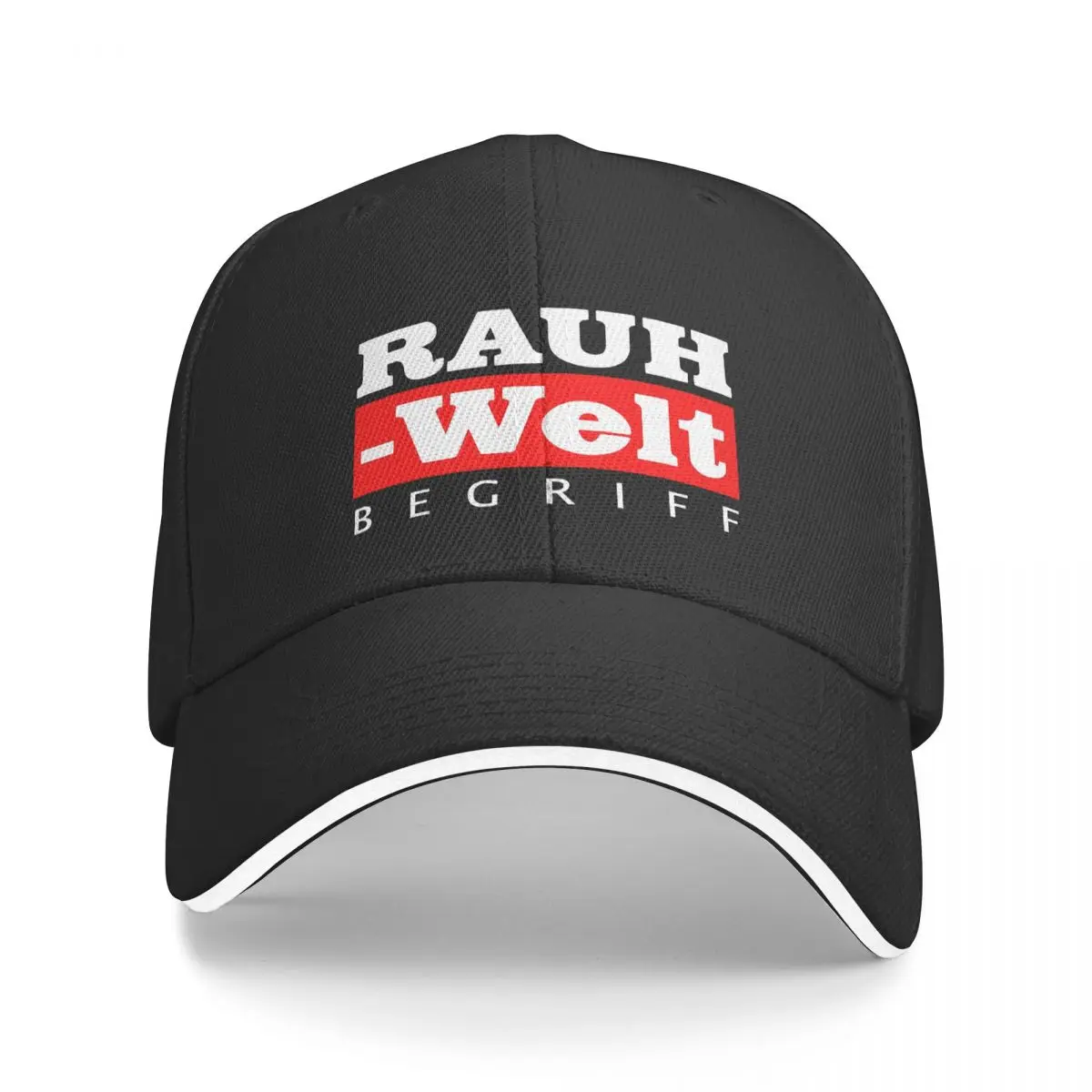 Rauh Welt Begriff Logo topi bisbol katun Solid, topi bisbol dapat disesuaikan