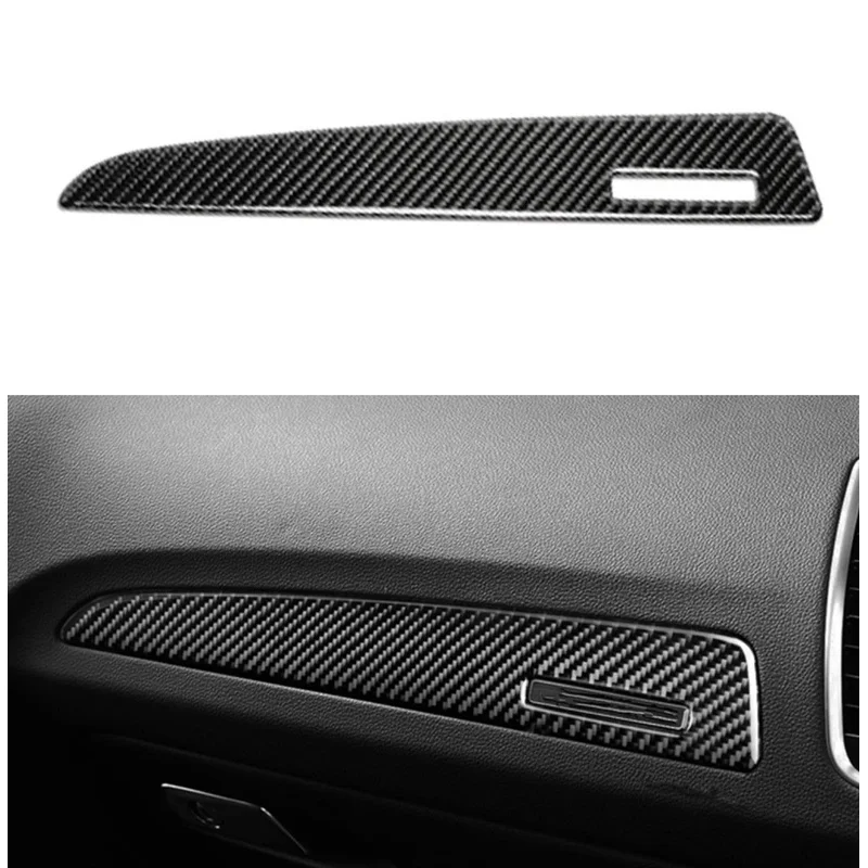

Carbon Fiber Car Interior Copilot Dashboard Panel Stickers Styling Trim Cover For Audi Q5 2010-2018 SQ5 2013-17 Auto Accessories