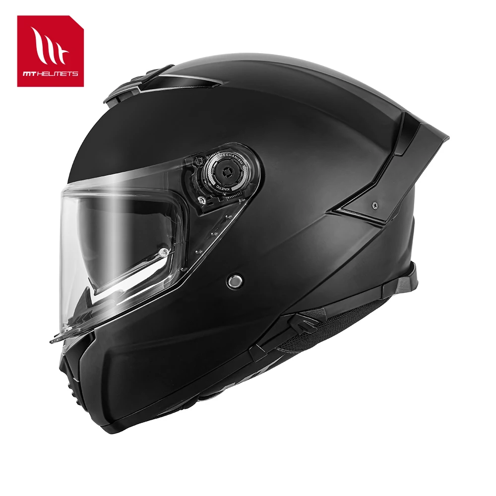 New Motorcycle Helmet Full Face Solid Mt Thunder 4 Sv Black Matte / Gloss Double D-Ring Buckle Dual Visors S-Xxxxl White Helmets