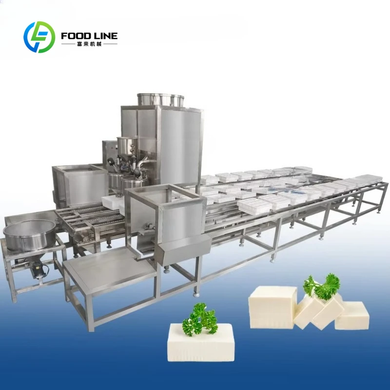 Máquina automática para fabricar tofu blando | Equipo de producción de tofu sedoso | Línea de procesamiento de cuajada de frijol para uso comercial