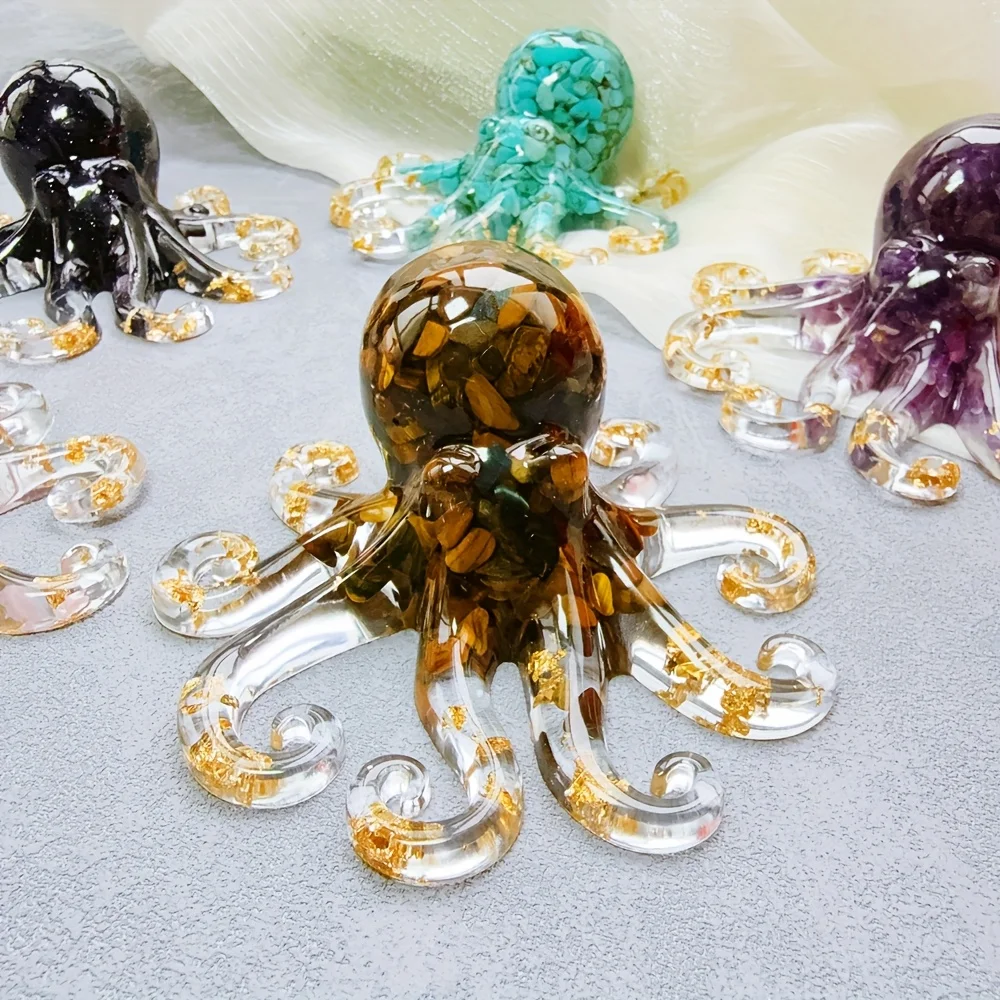 1 قطعة قطرات كريستال تصنع الأخطبوط، كريستال صنع زخارف الأخطبوط، هدايا كريستال للديكور الداخلي