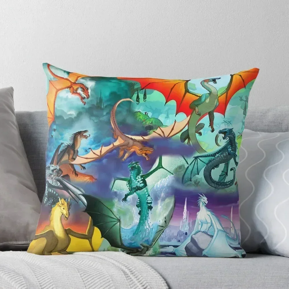 

Wing of fire all dragon Pattern Background Throw Pillow Sofa Cushion Cover Christmas Pillow Cases pillow cover luxury