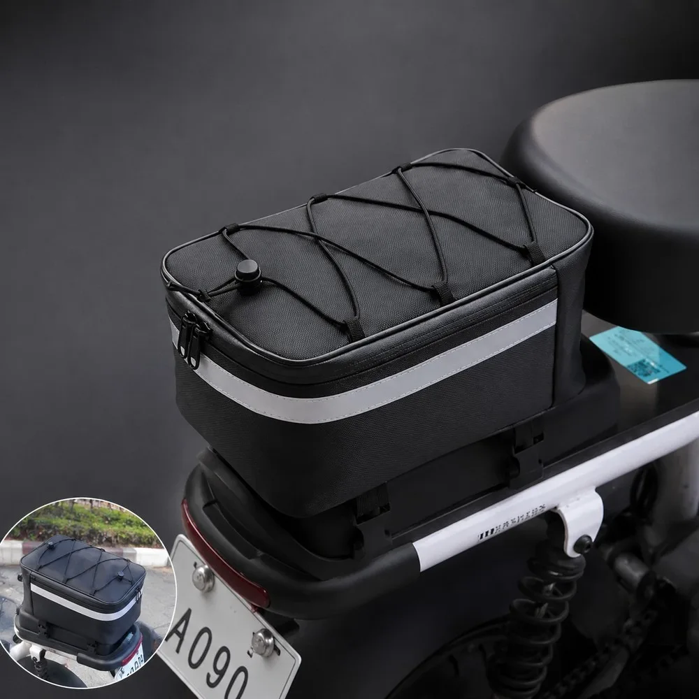 Portable Bike Trunk Bag Bicycle Rack Rear Seat Saddle Bag 13L 9L 5L Waterproof Cycling Reflective Luggage Carrier for