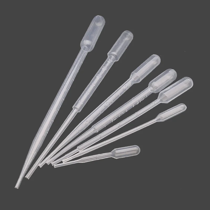 500pcs 1000pcs 2000pcs 0.2ml 0.5ml 1ml 2ml 3ml 5ml Transparent Plastic Disposable Pasteur Pipette In Essential Oil Dropper