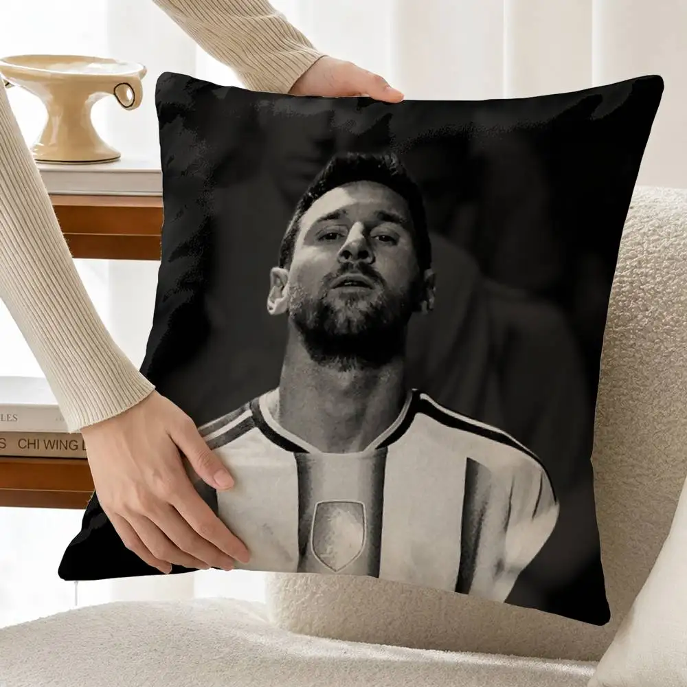 Legend 10 L-Lionel Messi   Customizable Square Pillow case Double Sided Print Sofa Bedroom Decor Cushion Cover