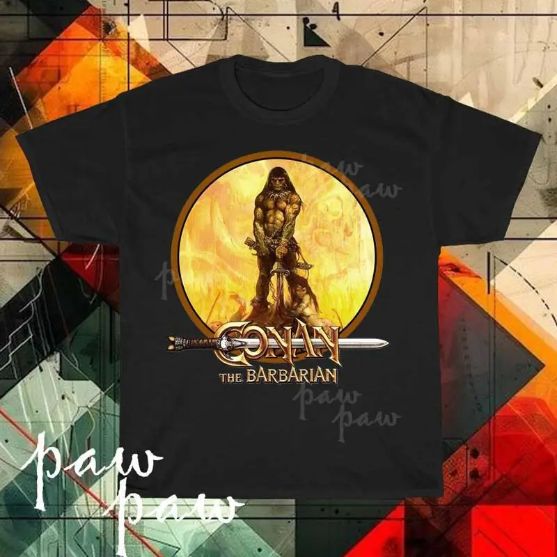 New Conan The Barbarian Movie Poster Logo Men's T shirt funny size S to 5XL