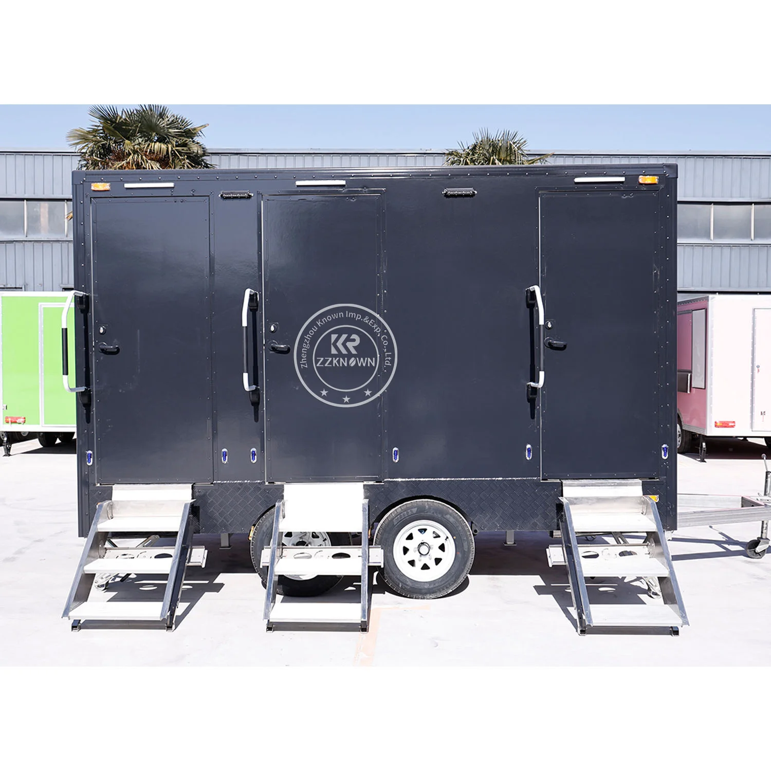 

Luxury VIP Mobile Bathroom Wedding Event Portable Public Restroom Cabin Spacious Toilet Trailer for private events