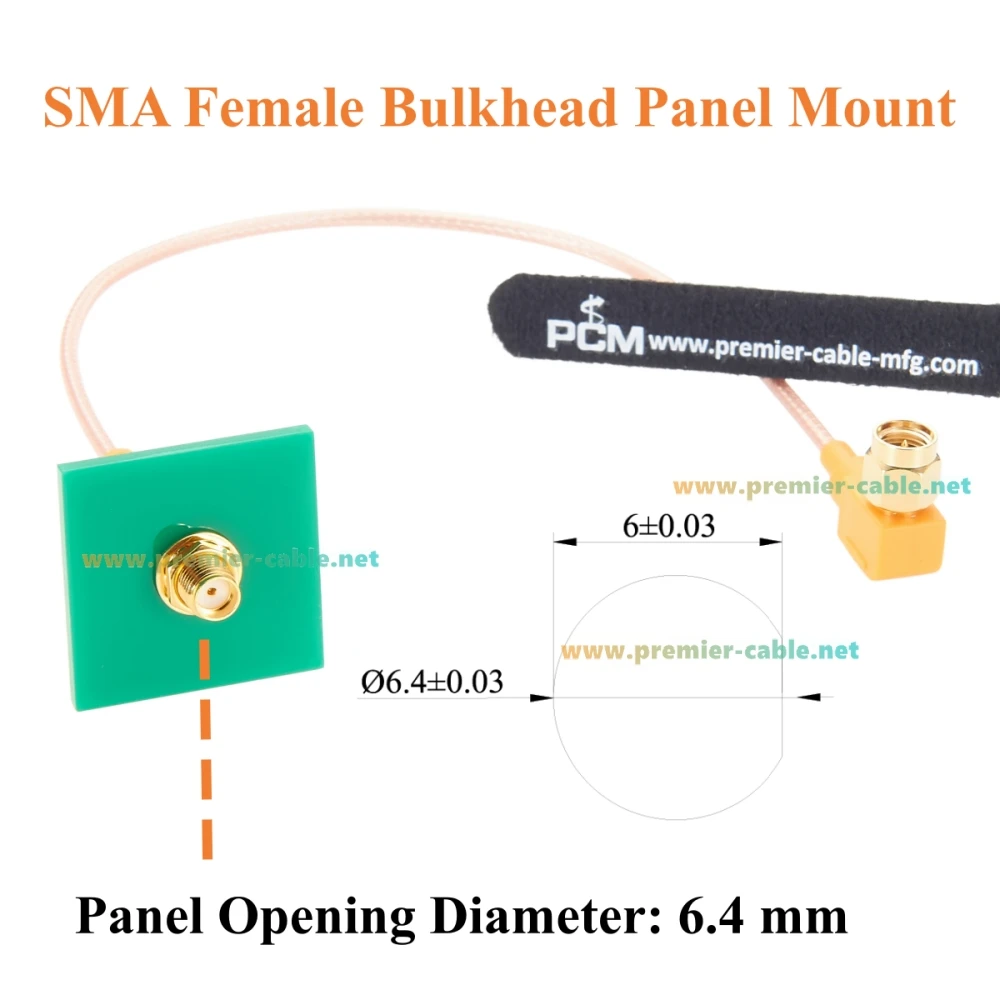 Right Angle SMA Male to Female RG316 Coaxial Cable 50 Ohm RF Coax Panel Mount Extension Cable for Antenna, WiFi, SDR Radio