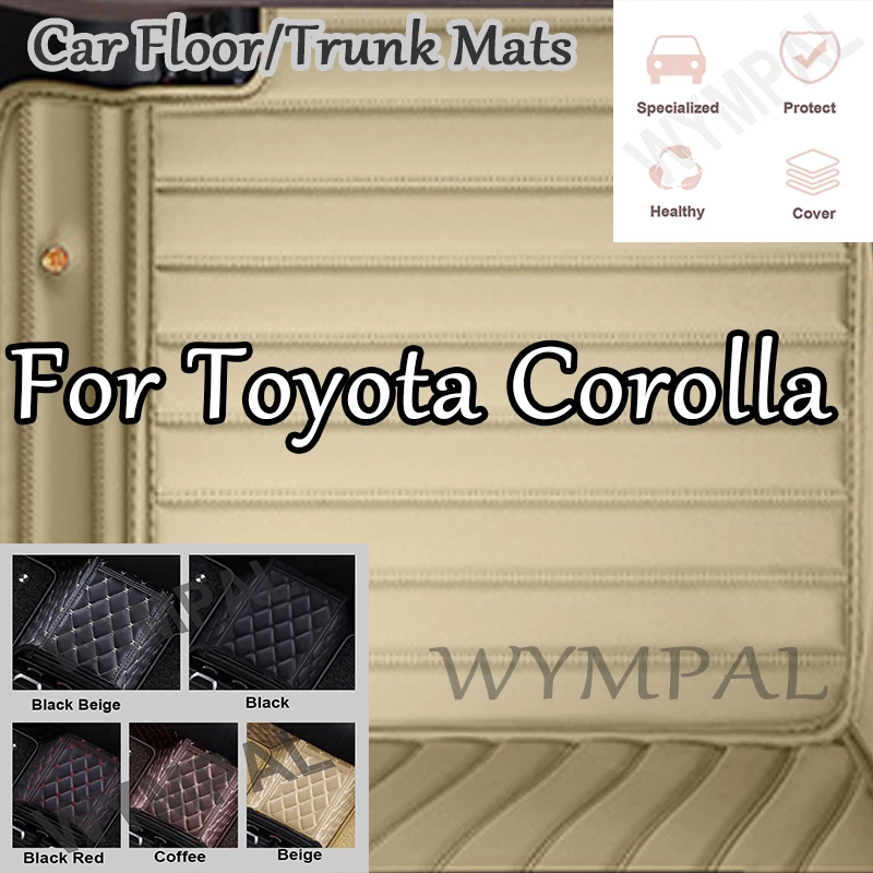 

Роскошный автомобильный роскошный кожаный коврик для Toyota Corolla 2007 2008 2009 2010, полный комплект водонепроницаемых аксессуаров