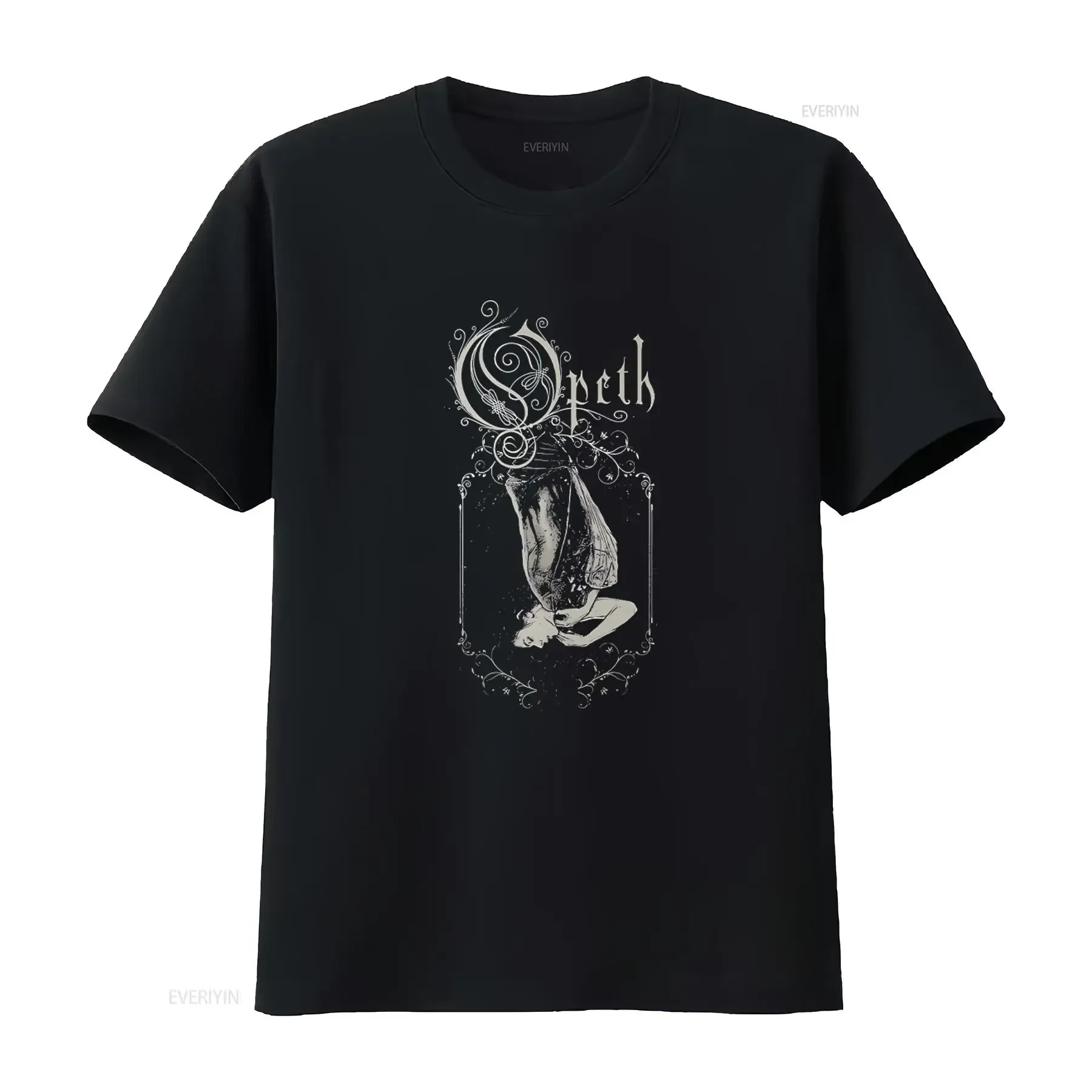 OPETH CHRYSALIS Black T Shirt Front Back Print XX Large Gothic Band Design  vintage Washed Stylish Breathable designer clothes