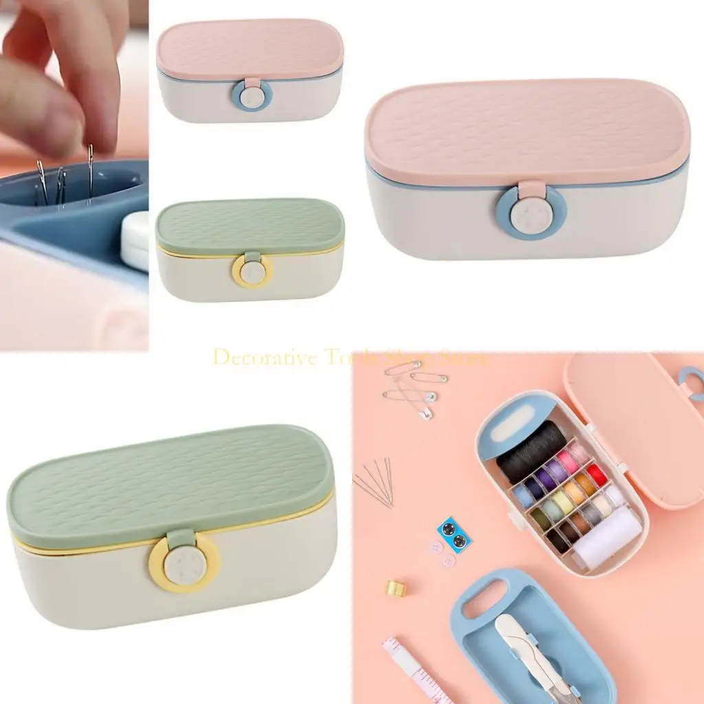 صندوق تنظيم الخيوط الاحترافي QX2E يحتوي على 20 فتحة وغطاء شفاف لتخزين الحرف اليدوية