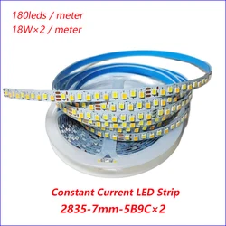 (3 solder joints)5meters 2835-7mm-180D  3Colors Constant Current LED Strip 5B9C×2 with 3000K+6500K LED Ribbon