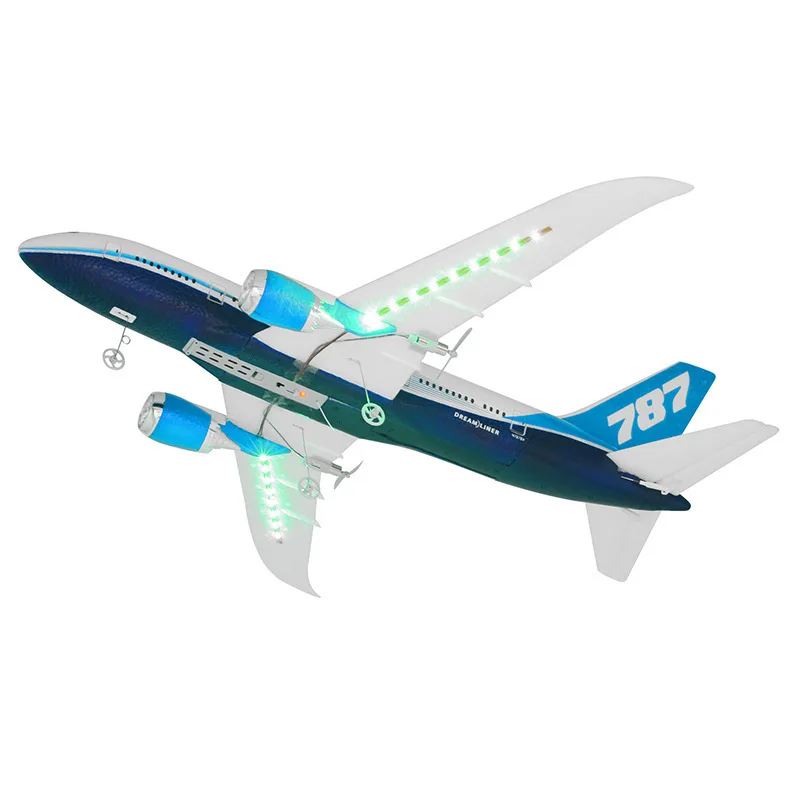 Rc 787 Glider Qf008 2.4g Electric Remote Control Plane Three-Channel Fixed Wing Aircraft Passenger Jet Model Toy Kid Gift