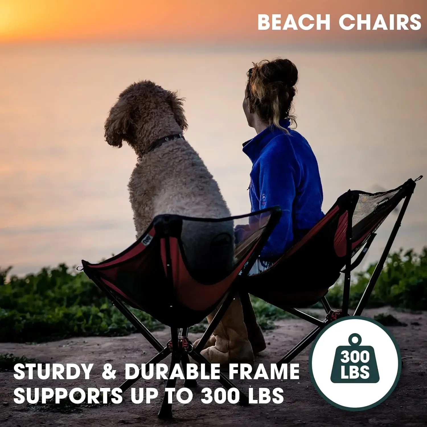 Portable Camping Chair-Collapses to Size of Water Bottle-Lightweight Folding Chair for Camping-Outdoor Chair Supports 300 Lbs