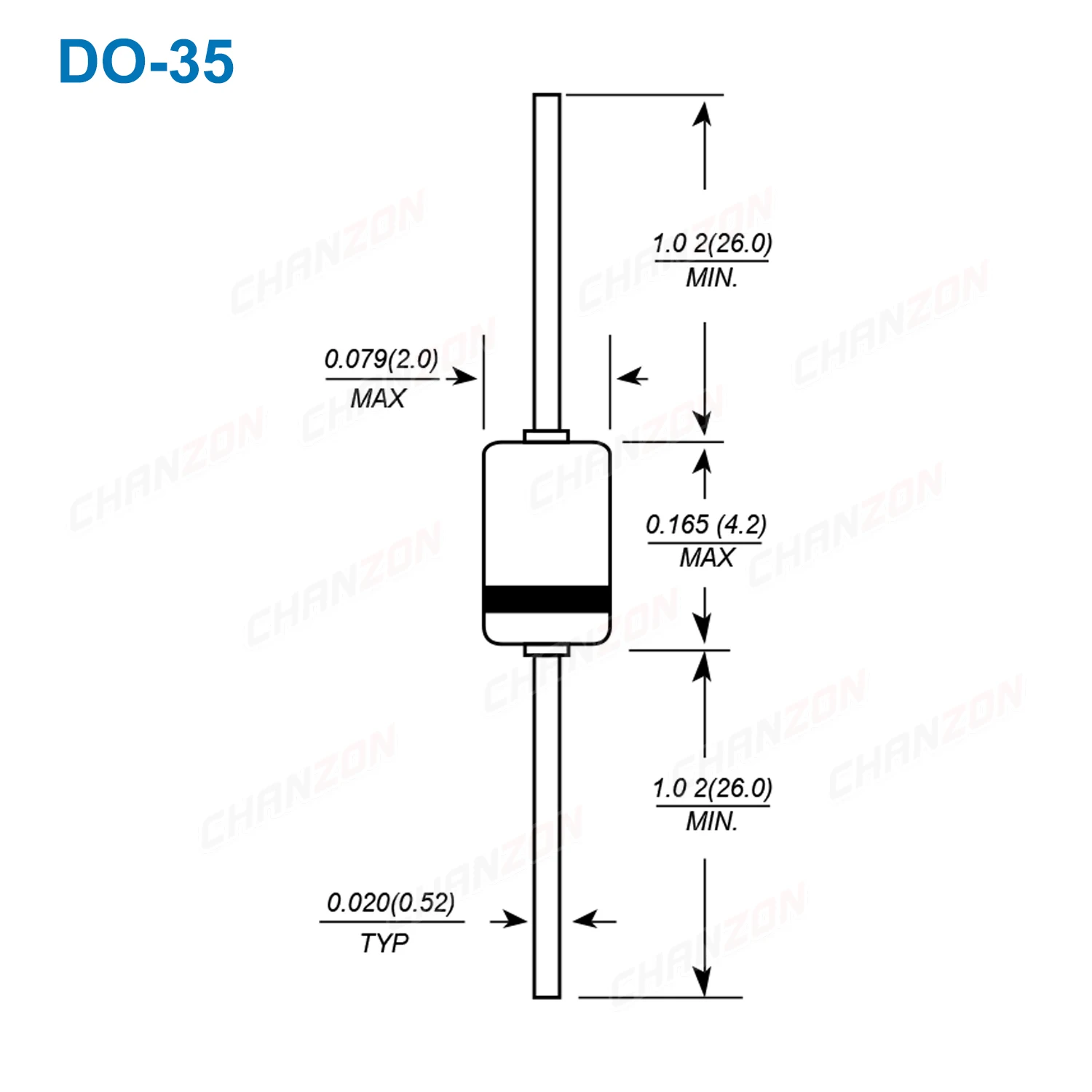 소형 신호 쇼트키 배리어 다이오드, 축 DO-35, 30V, 40V, 45V, 60V, 70V, 100V, 1N34A, 1N5711, 1N6263, 1N60, 1N60P, BAT41, BAT42, BAT43, BAT85